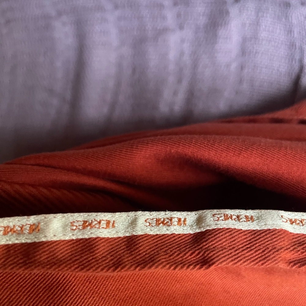 Hermes Classic Orange Pillow Cover Authentic Logo VGUC - Picture 11 of 13